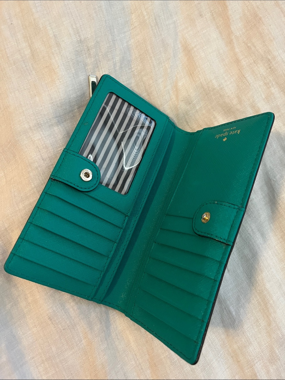 kate spade teal wallet - Picture 2 of 3